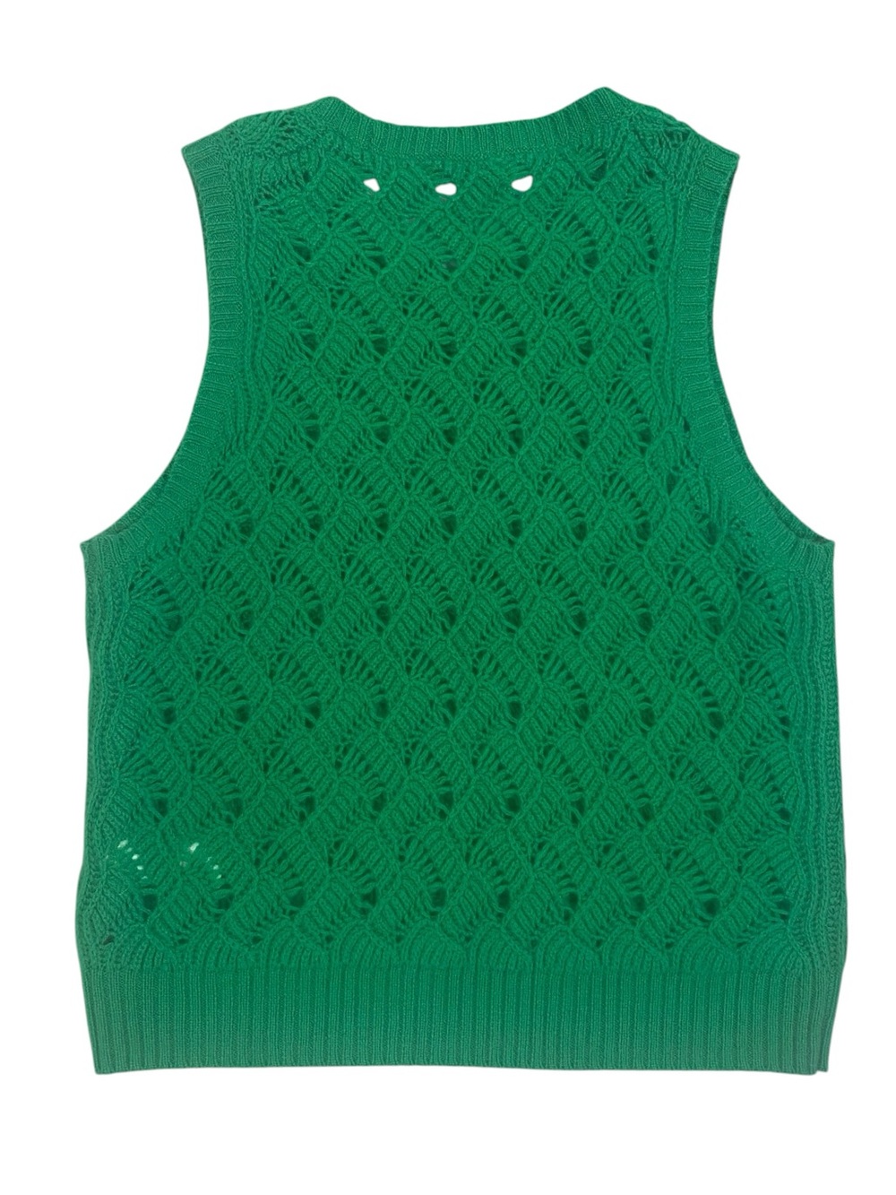 J.Crew 100% Cashmere Kelly Green Open Knit Sweater Vest M, Preppy Luxe
Academia - Picture 5 of 8